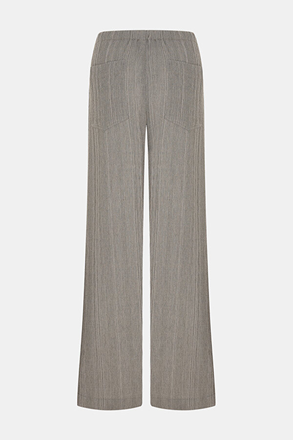 GRİ PLİSELİ BOL PAÇA PANTOLON 2