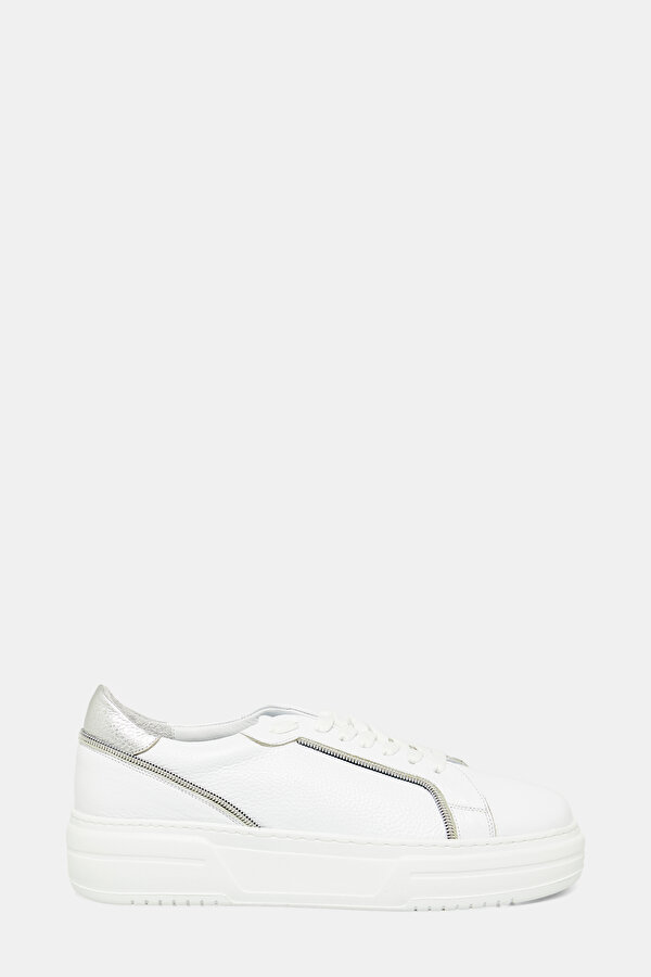 SILVER LEATHER SNEAKER KADIN