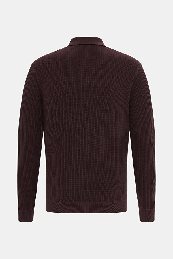 MAROON POLO NECK TRICOT 2