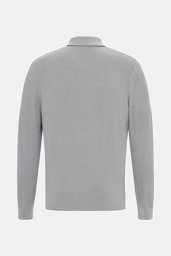 LIGHT GREY POLO NECK TRICOT 2