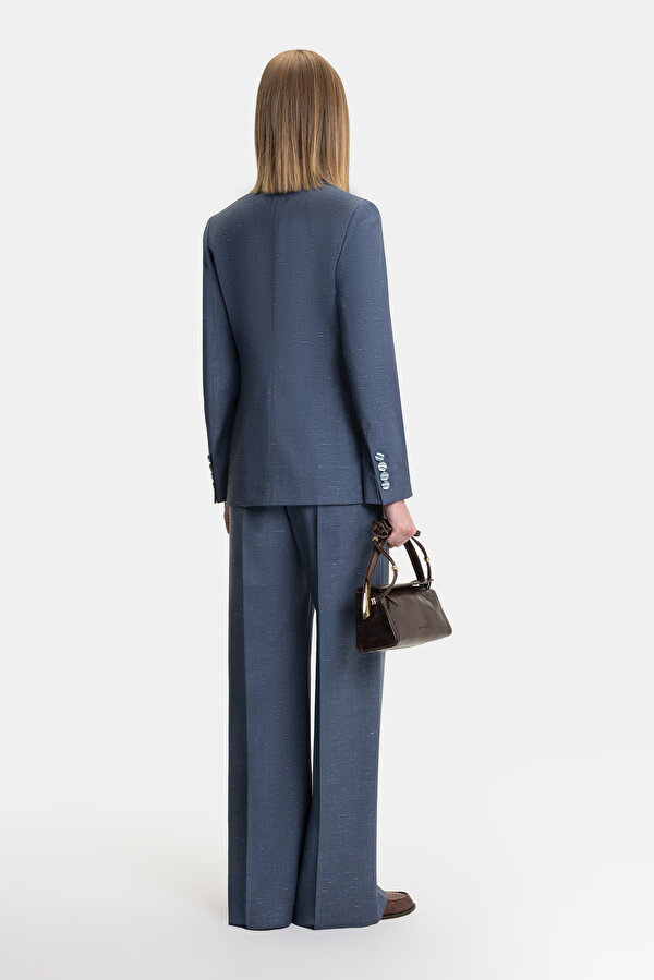 NAVY BLUE SURPLICE NECKLINE (CROSS-OVER NECKLINE) JACKET 6