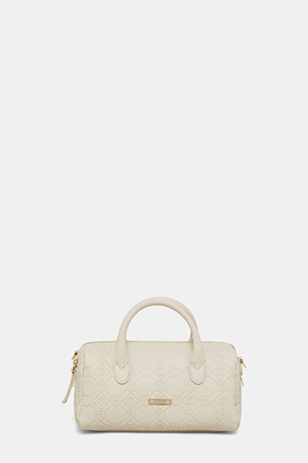ECRU MONOGRAM LEATHER BAG