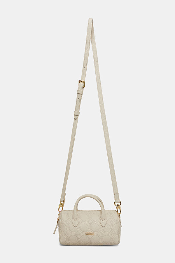 ECRU MONOGRAM LEATHER BAG 2