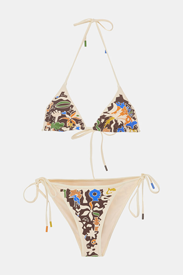 MULTICOLOR DESIGN FILLED BIKINI