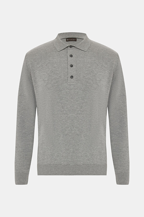 GREY POLO NECK TRICOT