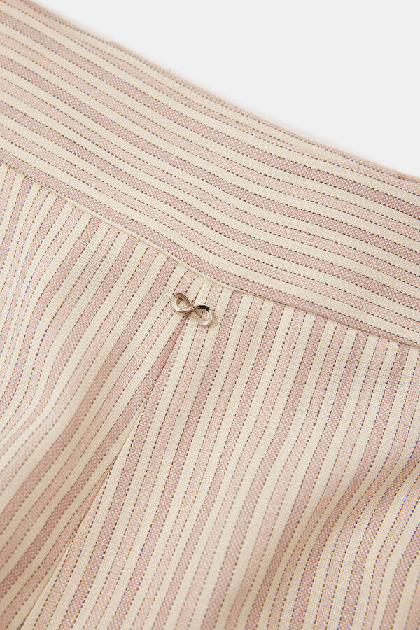 MULTICOLOR STRIPED WIDE LEG TROUSERS 7