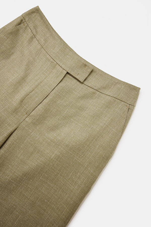 KHAKI STRAIGHT CUT TROUSERS 6