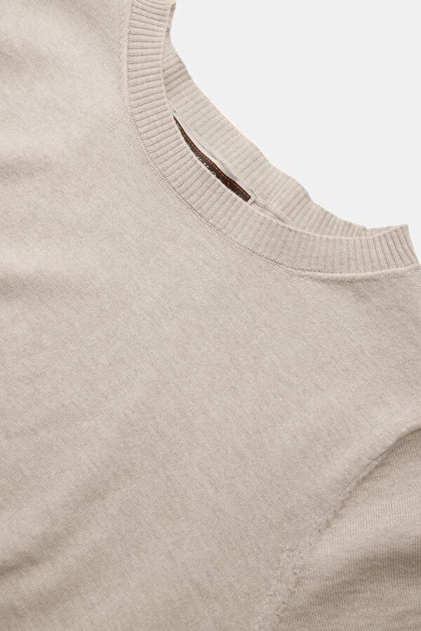 BEIGE BASIC / ROUND NECKLINE TRICOT 6