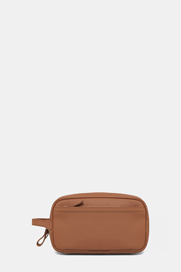 TAN MONOGRAM LEATHER BAG