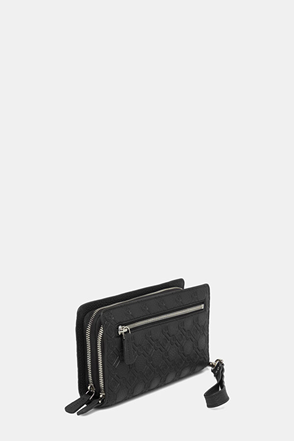 BLACK MONOGRAM LEATHER BAG 2