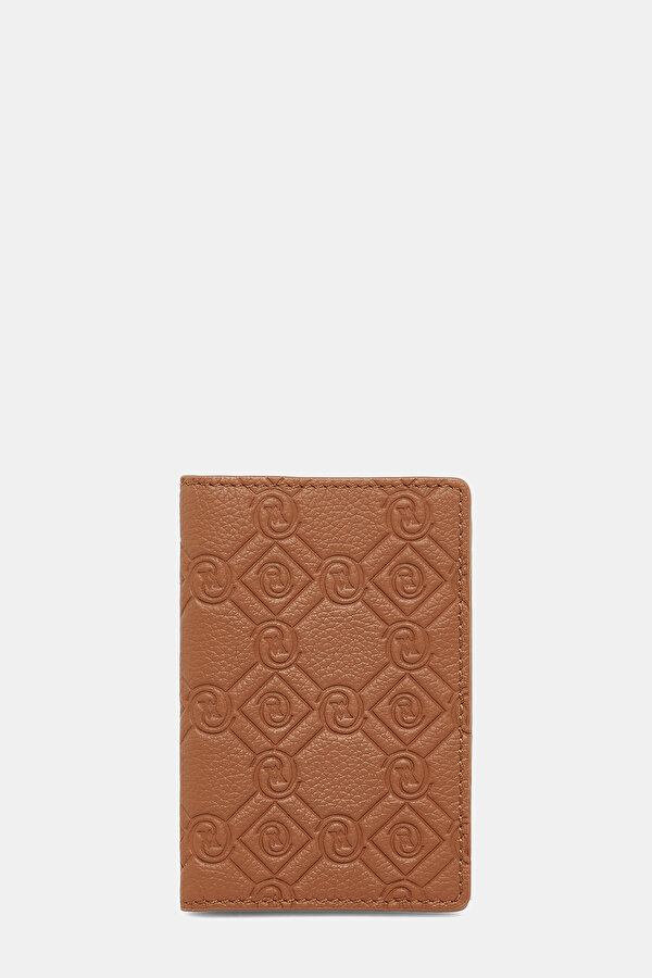TAN MONOGRAM LEATHER WALLET