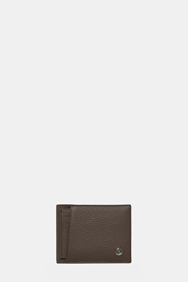 BROWN MONOGRAM LEATHER WALLET