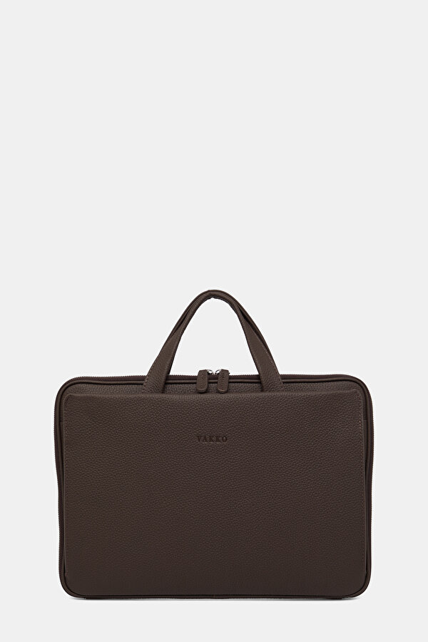 BROWN MONOGRAM LEATHER BAG