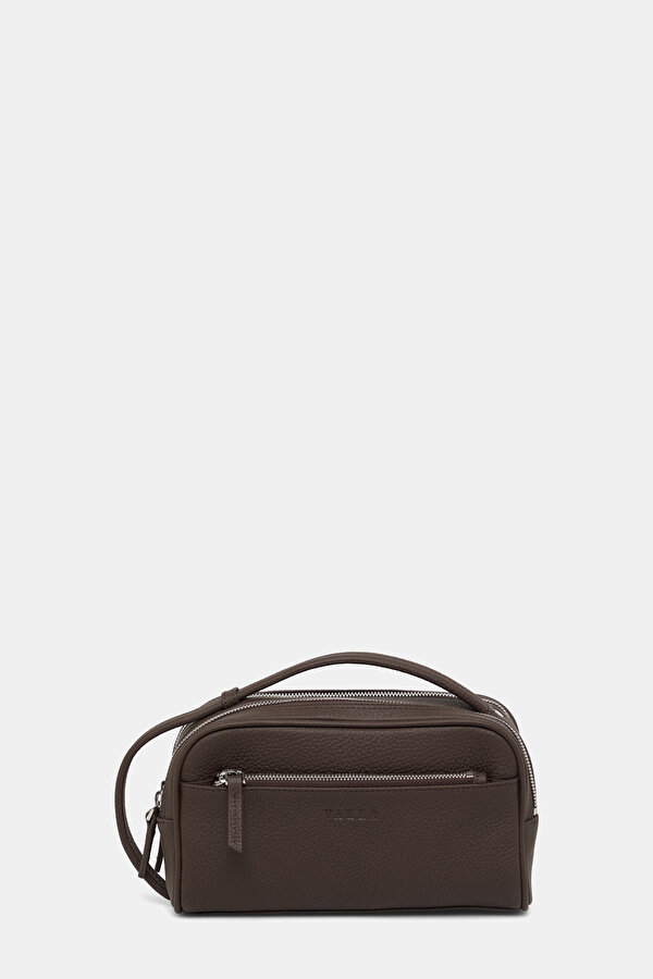 BROWN MONOGRAM LEATHER BAG
