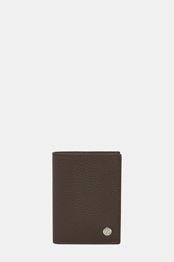 BROWN MONOGRAM LEATHER WALLET