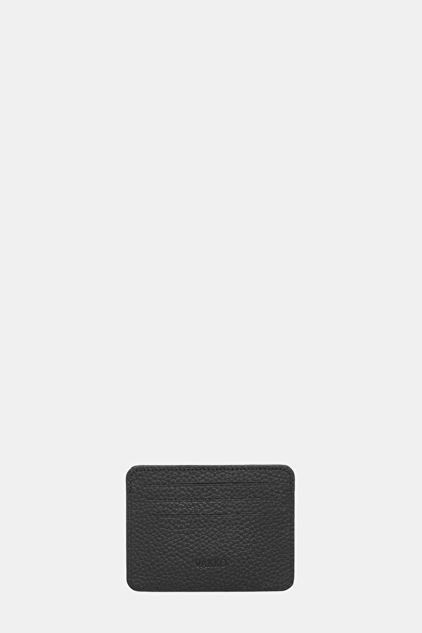 BLACK MONOGRAM LEATHER WALLET