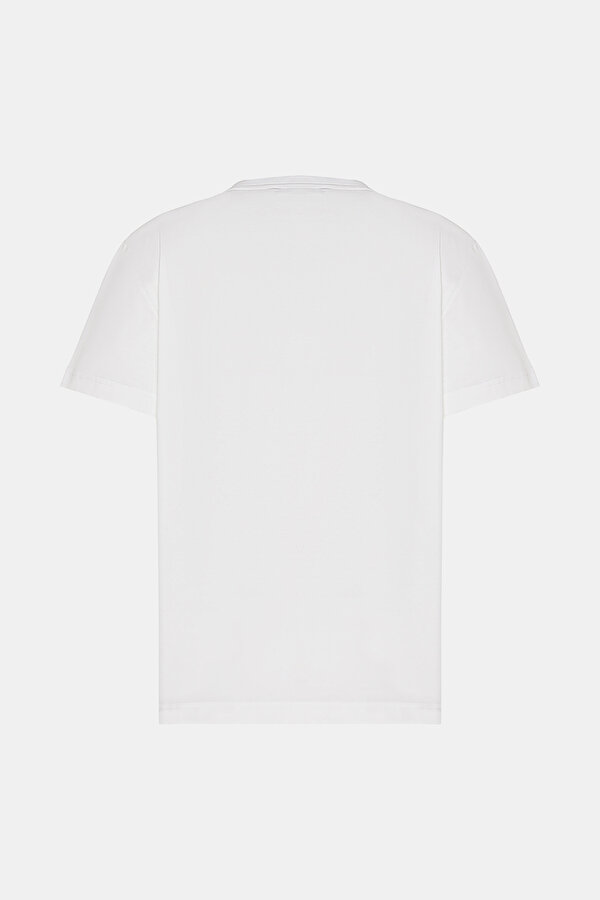 WHITE BASIC / ROUND NECKLINE SHORT SLEEVE TSHIRT 2