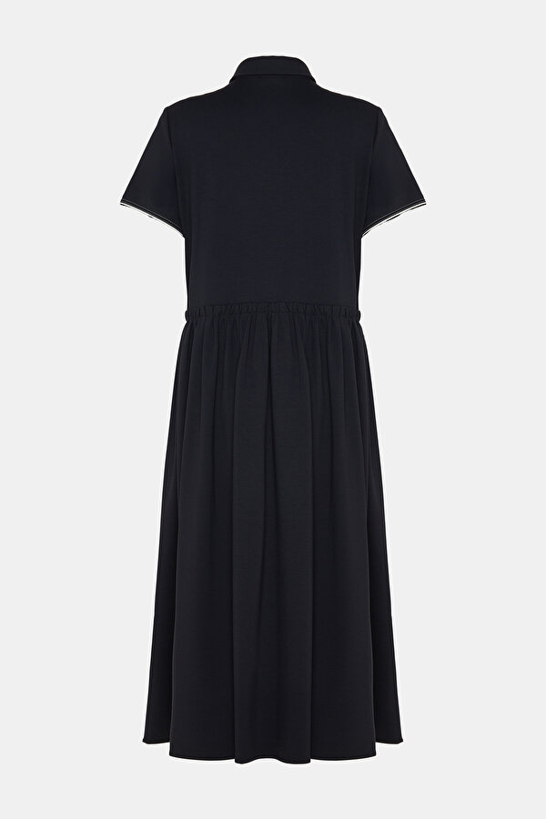WHITE SHORT SLEEVE BELOW THE KNEE DRESS 2