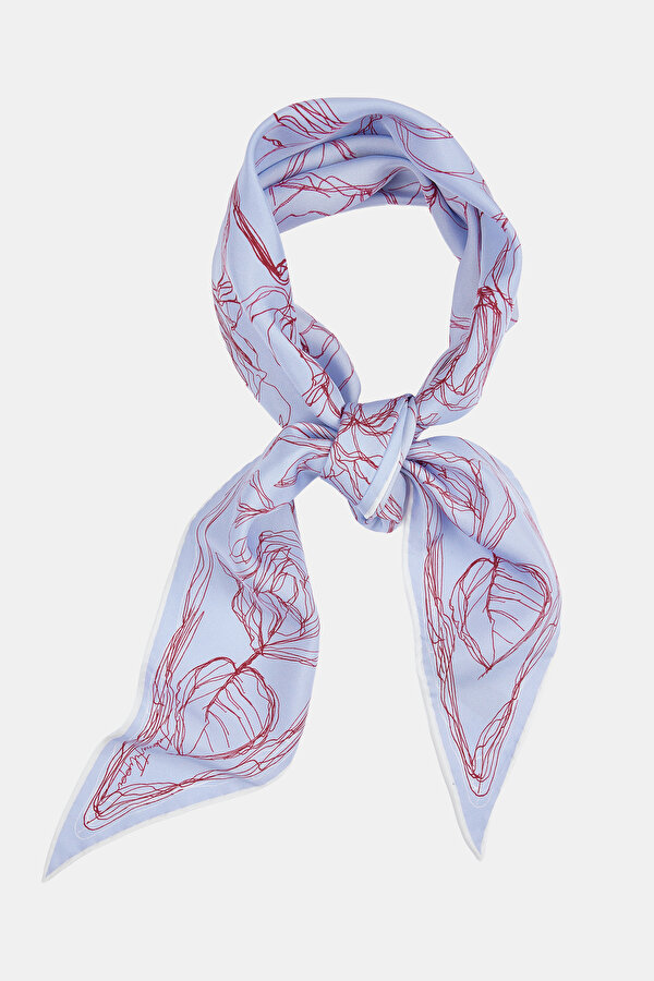 RED STRIPED PATTERNED FOULARD 2