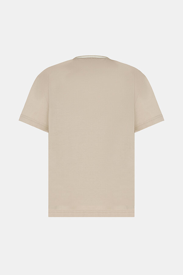 ECRU V NECK SHORT SLEEVE TSHIRT 2