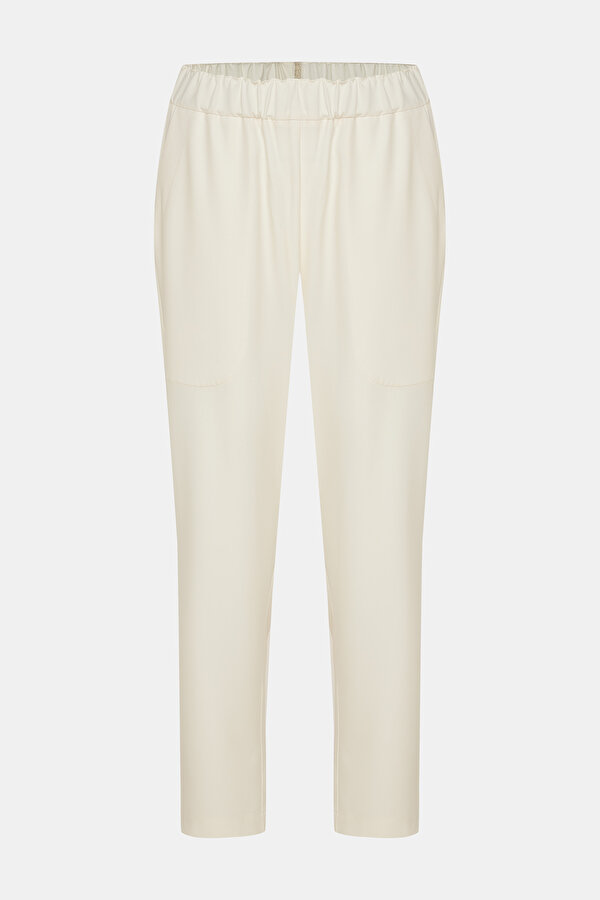 ECRU LOCKSTITCH SKINNY LEG TROUSERS