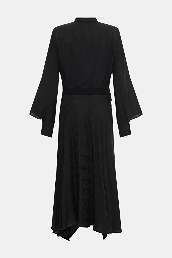 BLACK LONG SLEEVE MIDI DRESS 2