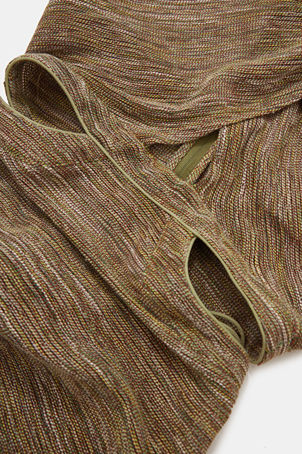 KHAKI HALTER DRESS 6