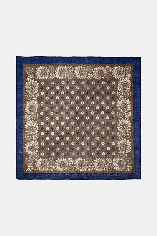ECRU PAISLEY PATTERNED WOOL/SILK SHAWL 2