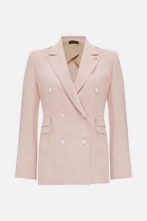 PINK SURPLICE NECKLINE (CROSS-OVER NECKLINE) JACKET