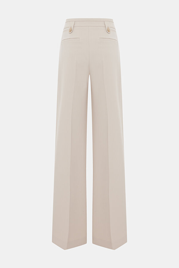 BEIGE STRAIGHT CUT TROUSERS 2