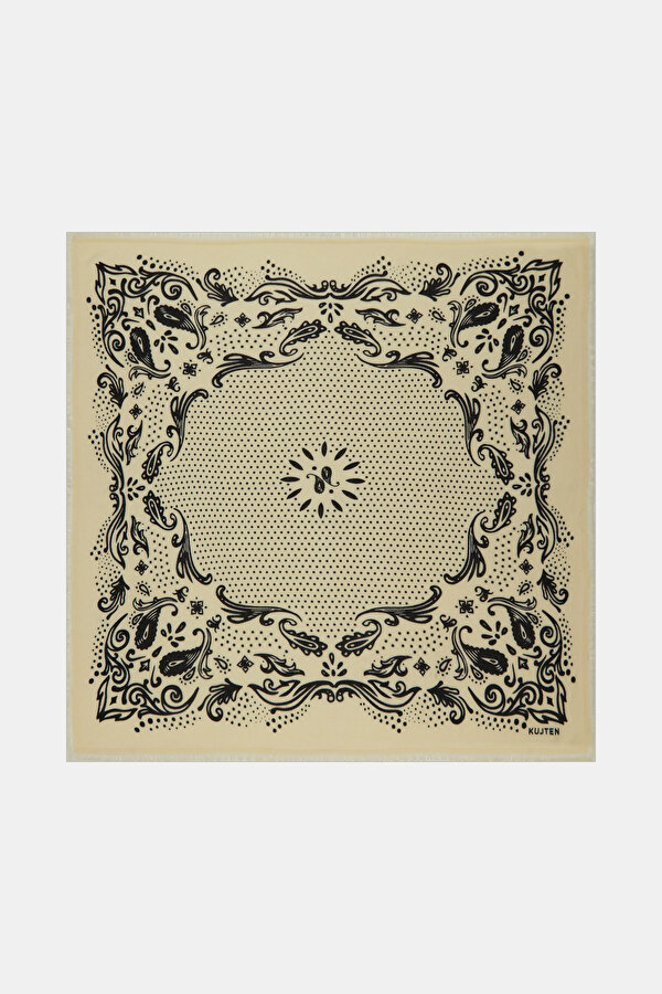 WHİTE DESİGN FİLLED BANDANA