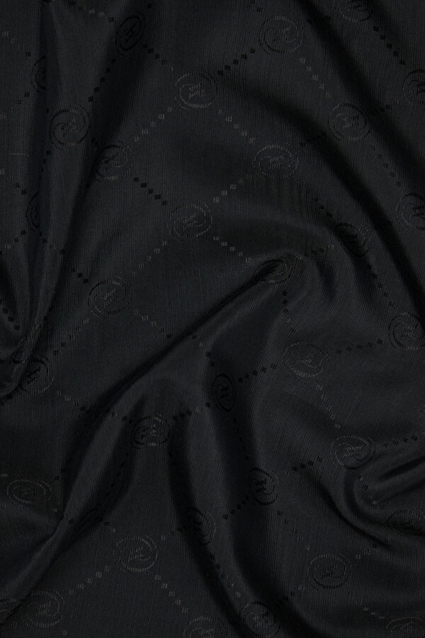 BLACK COTTON/SILK SHAWL 2