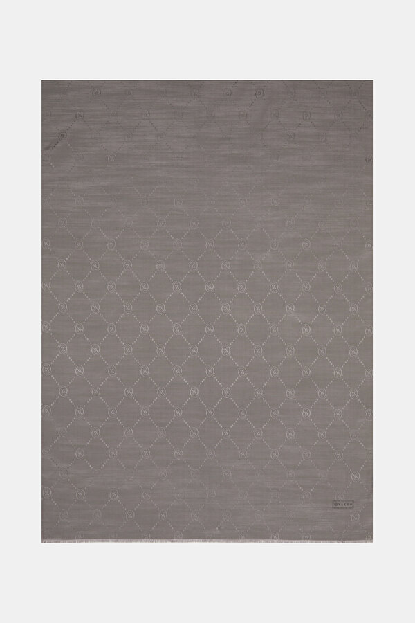 GREY COTTON/SILK SHAWL