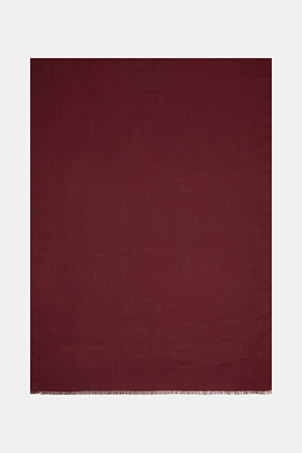 MAROON JACQUARD CASHMERE SHAWL