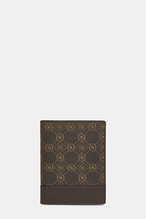 BEIGE MONOGRAM LEATHER WALLET