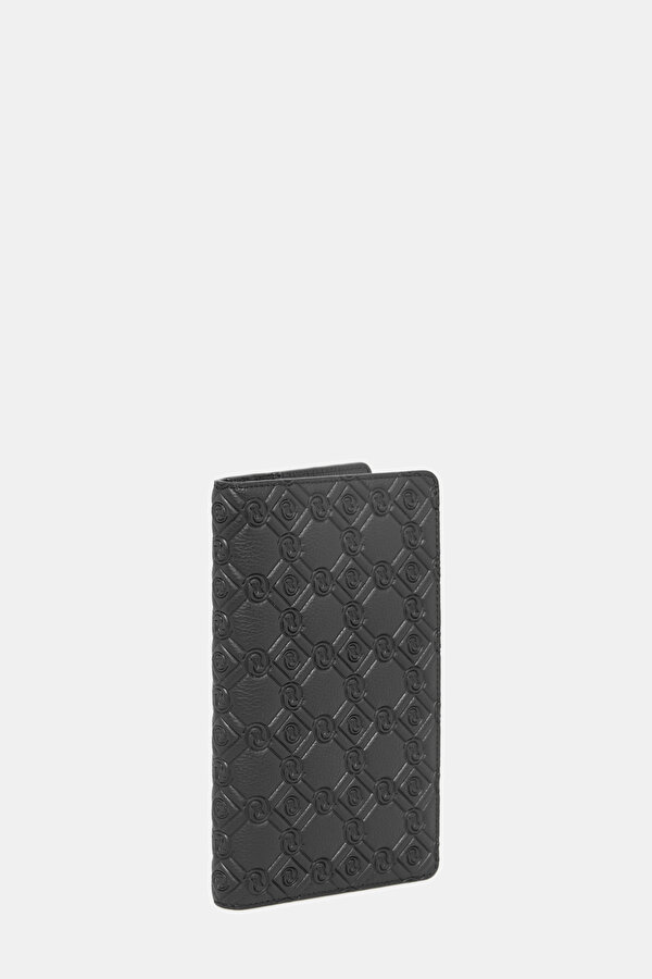 BLACK MONOGRAM LEATHER WALLET 2