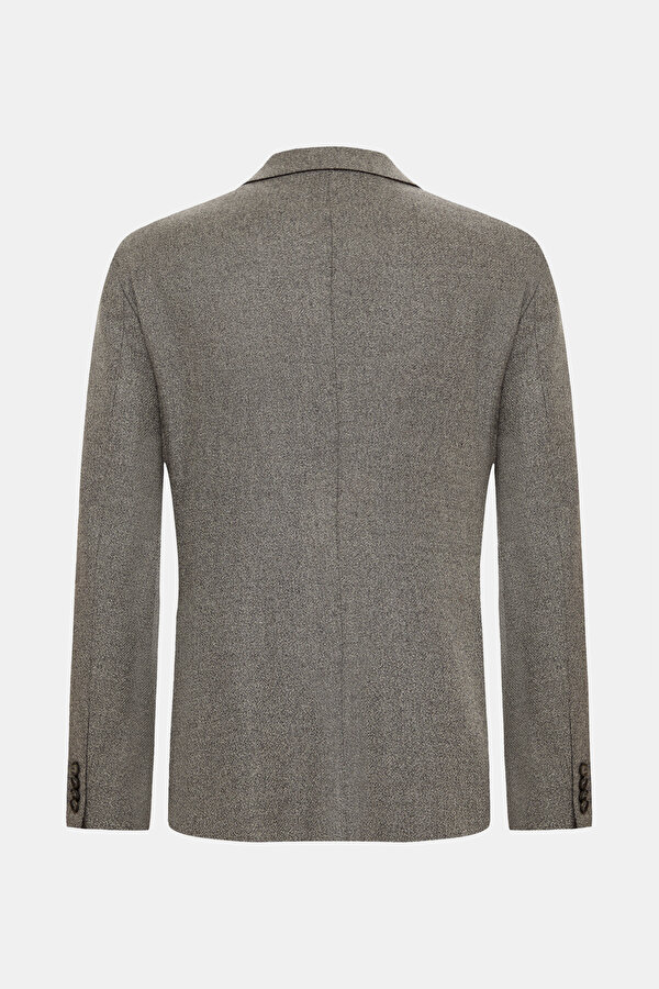 GREY SURPLICE NECKLINE (CROSS-OVER NECKLINE) JACKET 2