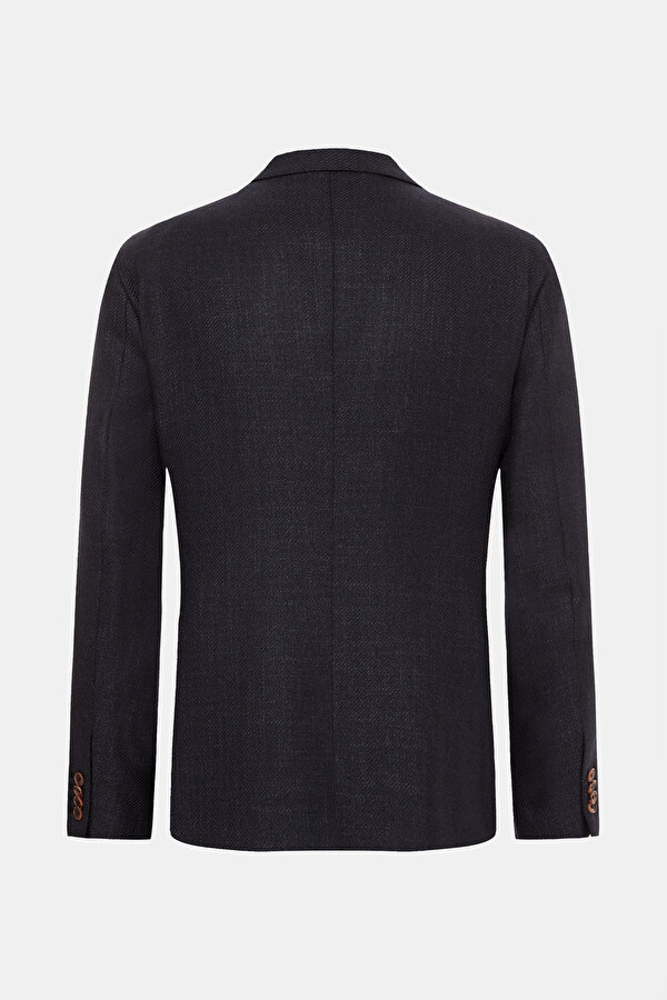 NAVY BLUE SURPLICE NECKLINE (CROSS-OVER NECKLINE) JACKET 2