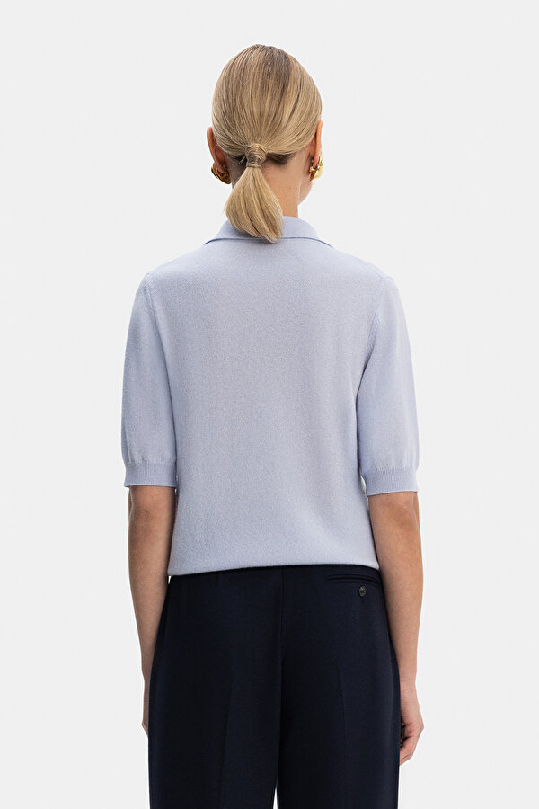 LIGHT BLUE POLO NECK TRICOT 2