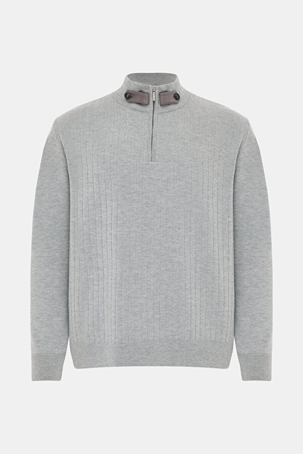 GREY 1/2 TURTLENECK TRICOT