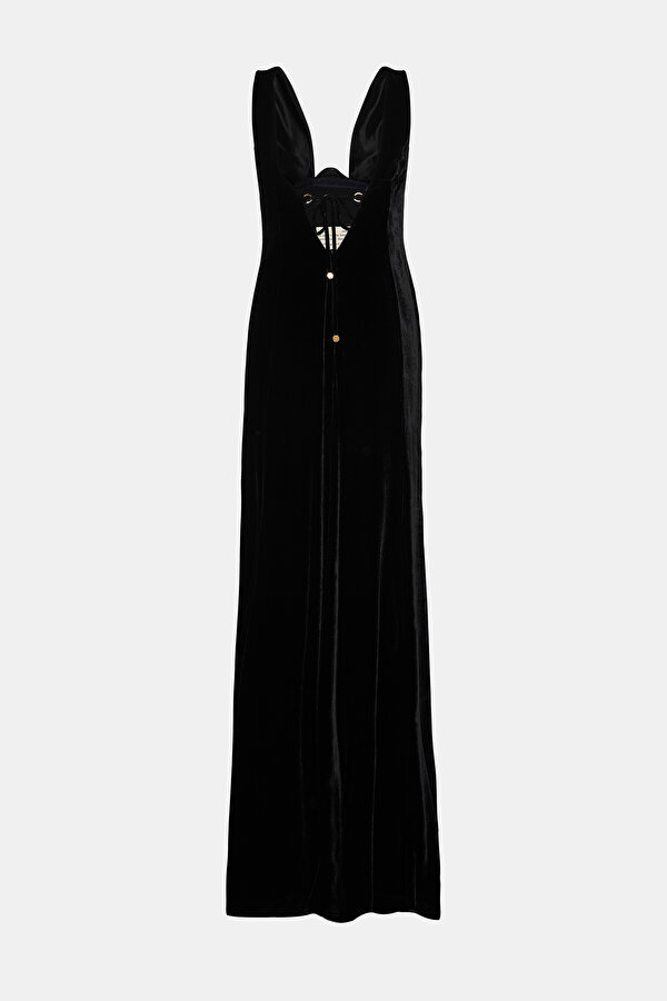 BLACK SLEEVELESS SUSPENDER DRESS 2
