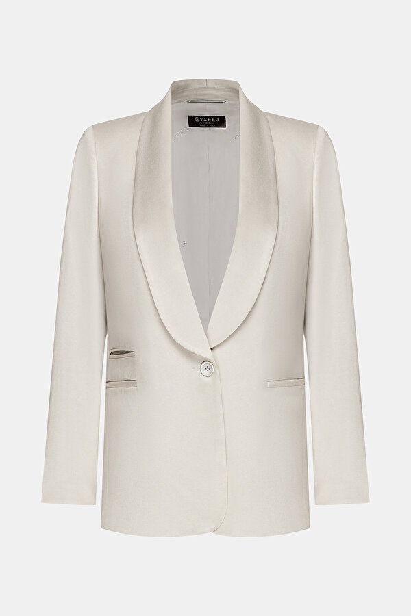 GREY SHAWL COLLAR JACKET