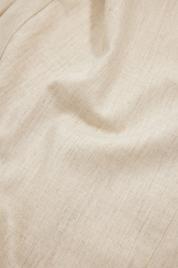 BEIGE STRAIGHT CUT TROUSERS 7