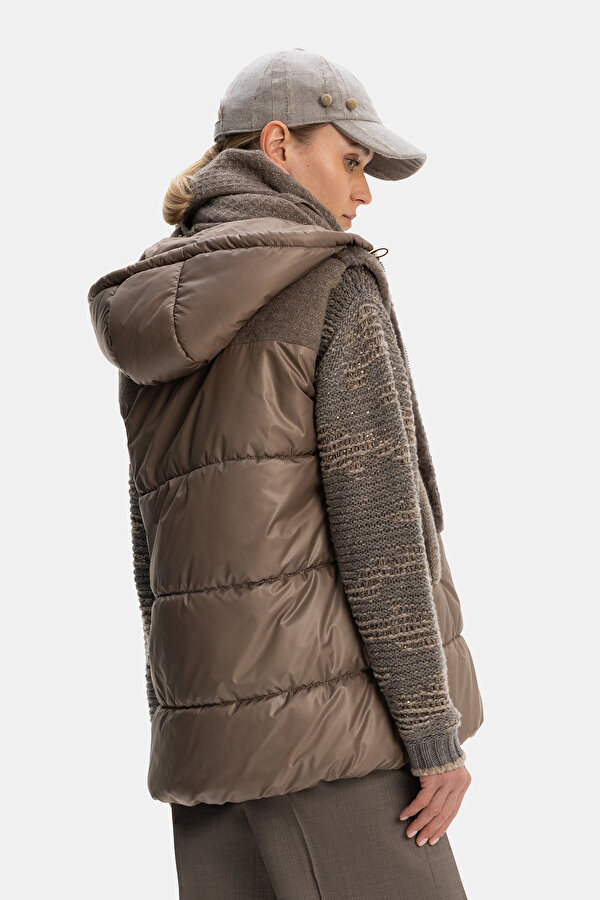BROWN HOODIE VEST 2