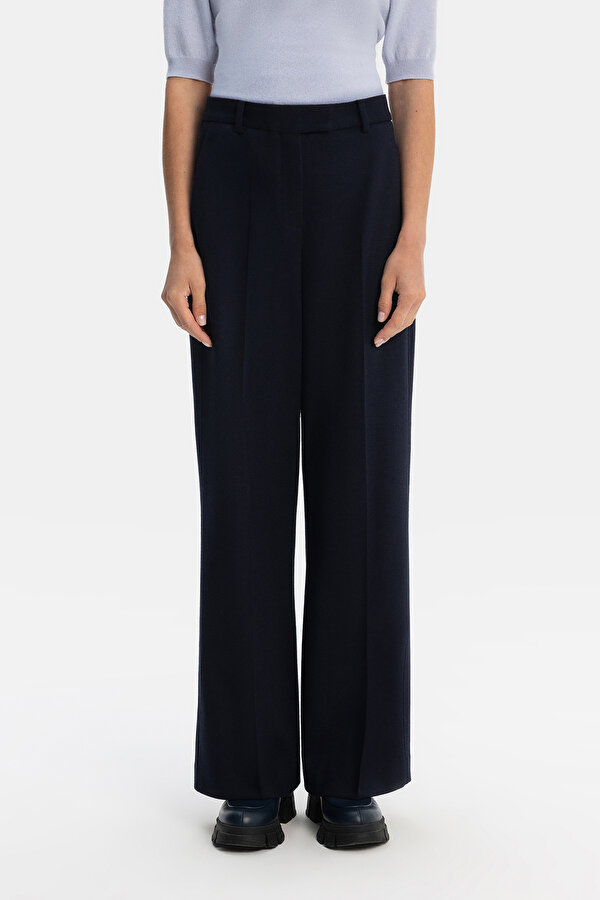 BROWN DOUBLEFACE STRAIGHT CUT TROUSERS 2