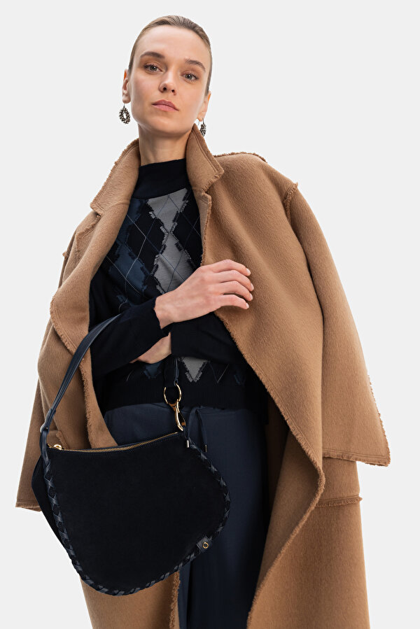 CAMEL TEXTURED WOOL/CASHMERE OVERCOAT 6