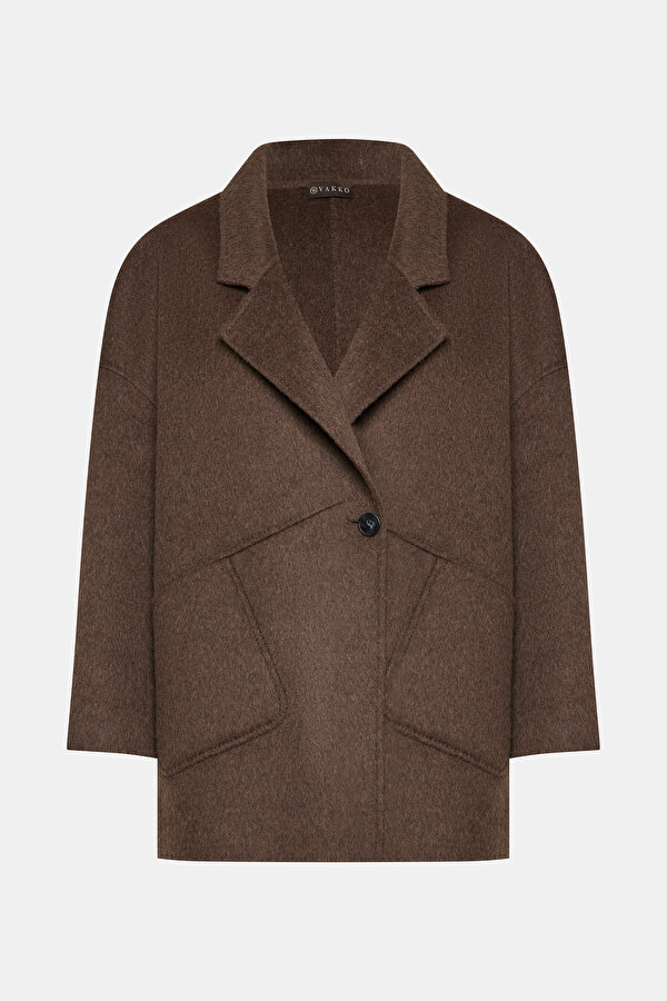 BROWN WOOL/CASHMERE OVERCOAT 6