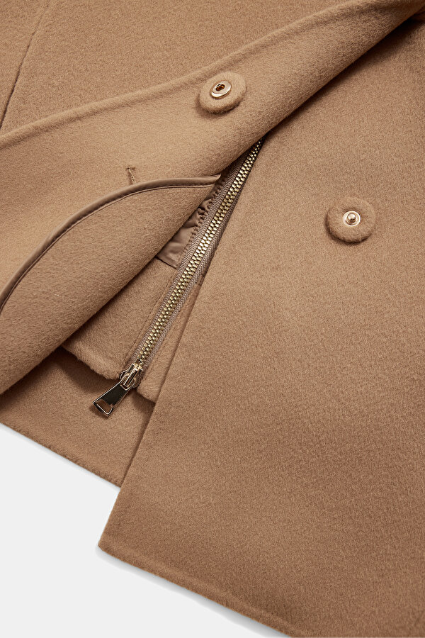 CAMEL WOOL/CASHMERE REEFER JACKET 6