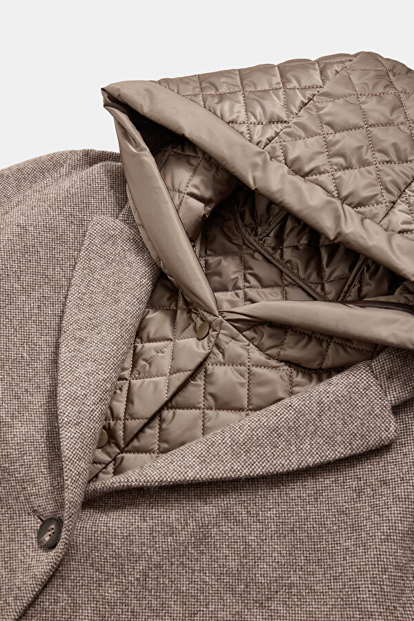BROWN WOOL REEFER JACKET 12