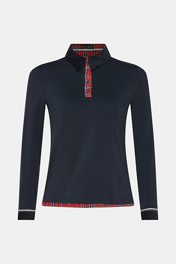 RED LONG SLEEVE BLOUSE